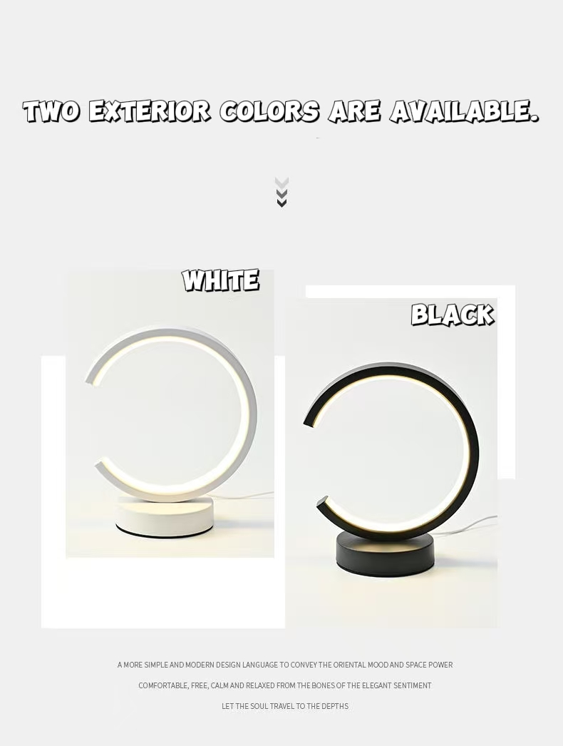 Room Decor Lighting Lamp - Lampada da tavolo ad anello circolare