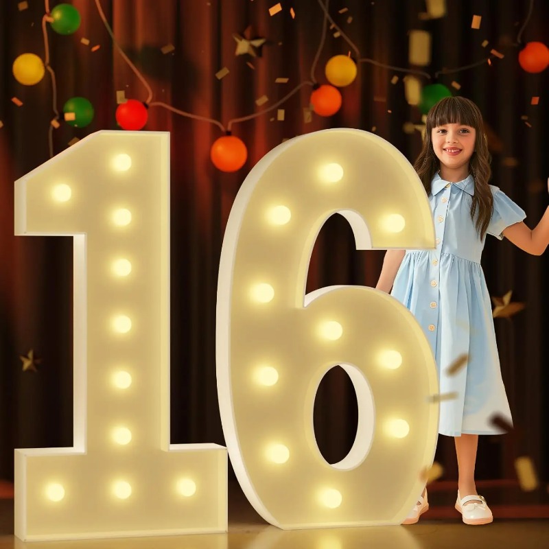 Light Up Letters Marquee - Numeri Luminosi da 70-120cm per Decorazioni