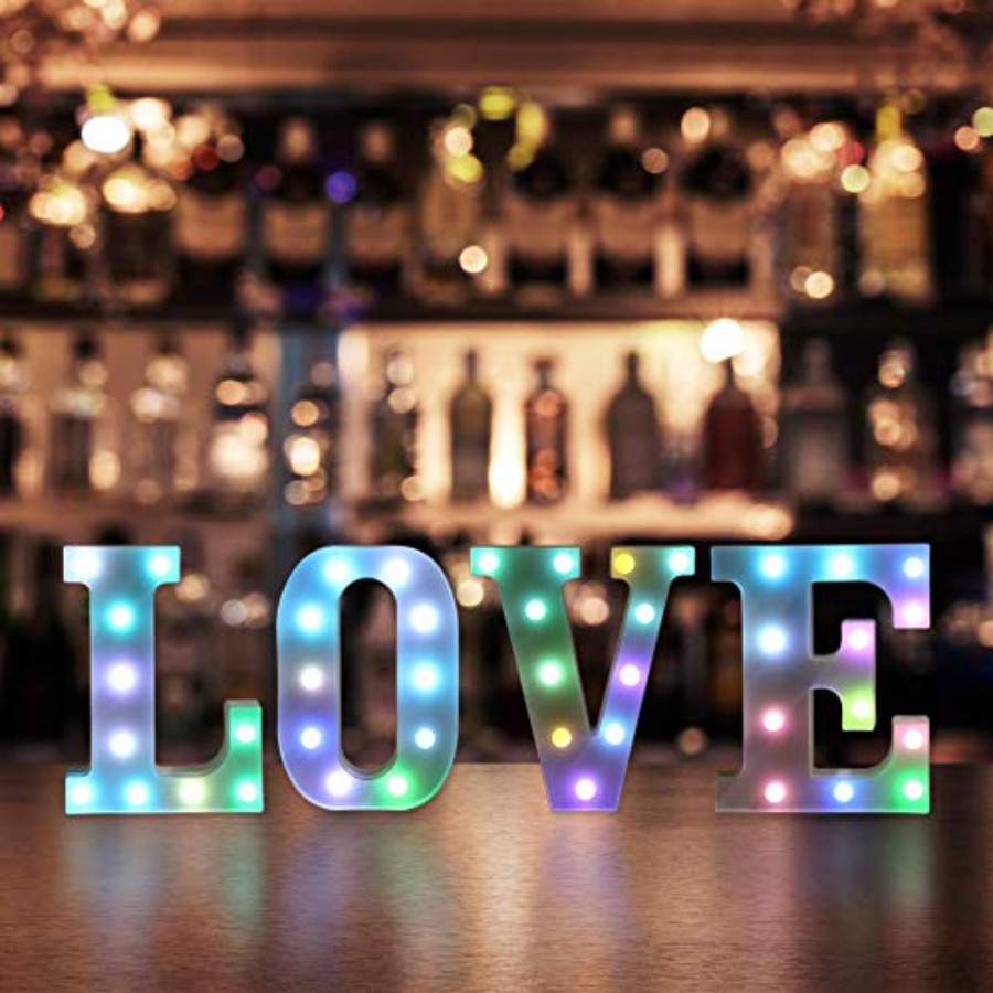 Luci a LED per lettere con tel - Light Up Letters Marquee recensione e prezzo