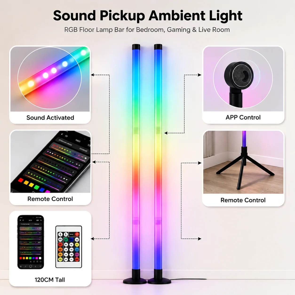 2 Pezzi Lampada da Terra RGB 1 - Room Decor Lighting Lamp recensione e prezzo